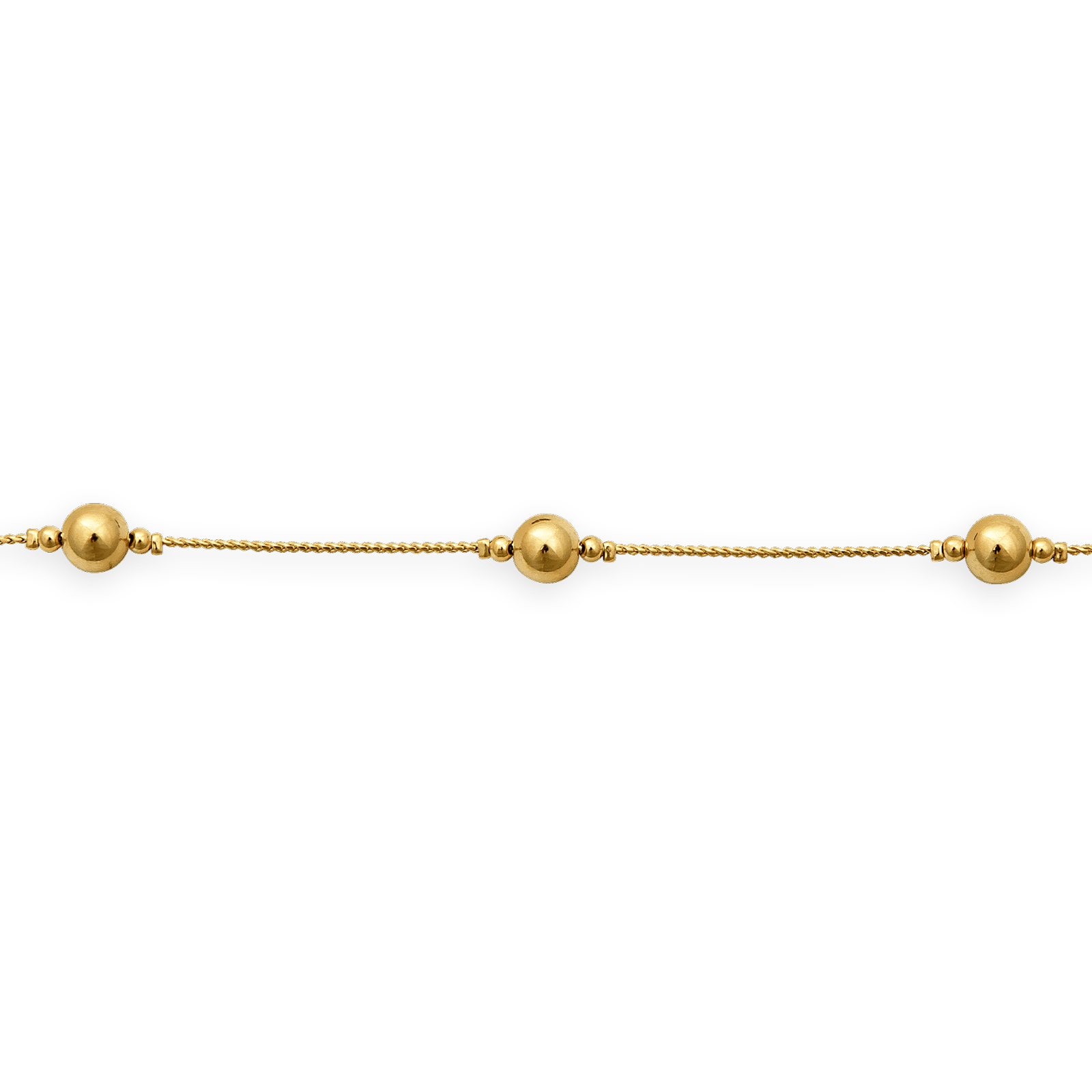 Bracelet Plaqué Or Chaîne Grain D'or