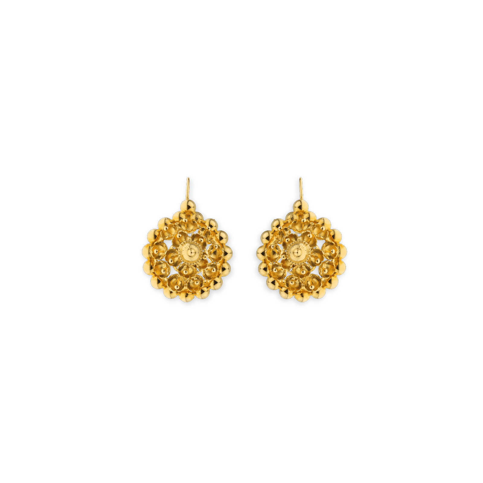 Boucles D'oreilles Plaqué Or Tété De Négresse 20mm