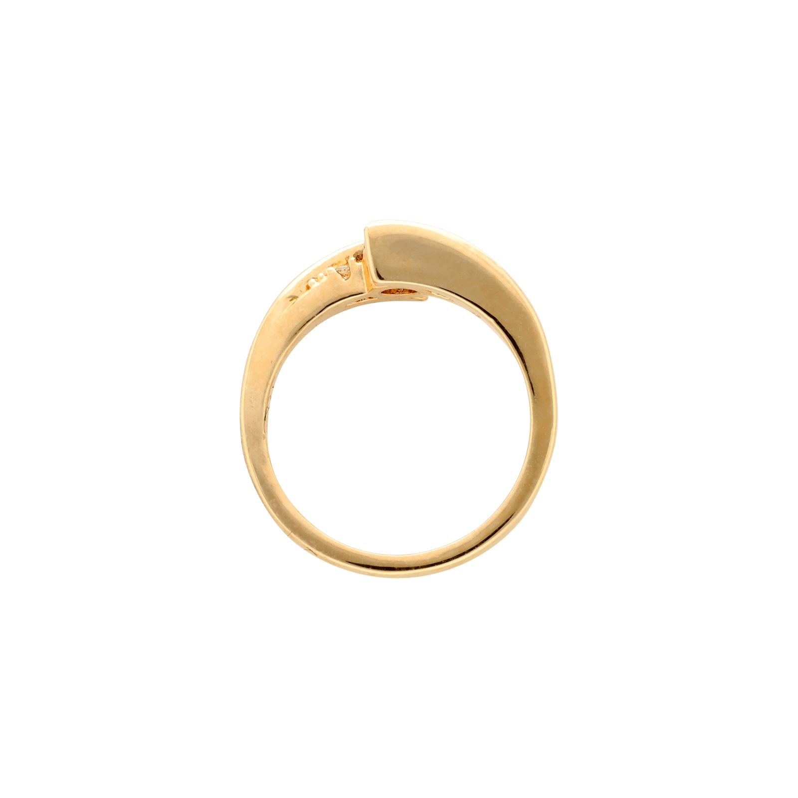 Bague Plaqué or Oxyde blanc