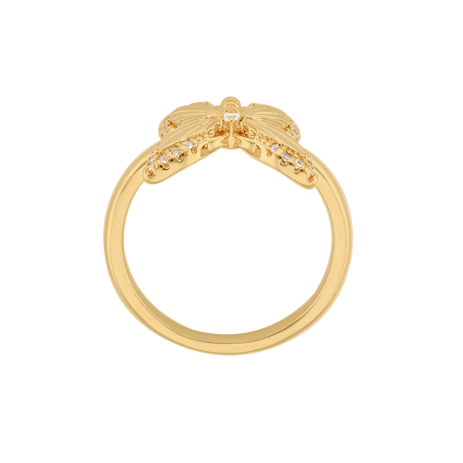 Bague Plaqué or papillon