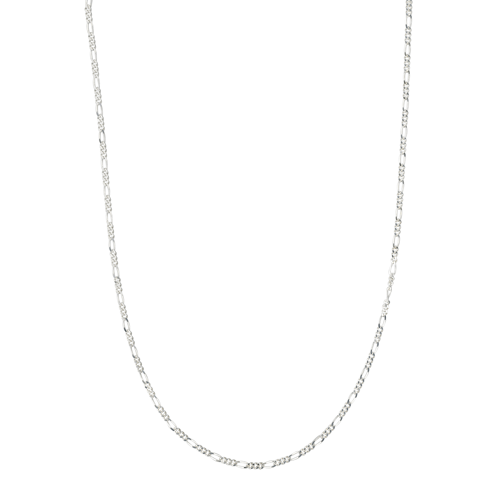 Collier Alterné 1 plus 3 50cm Argent
