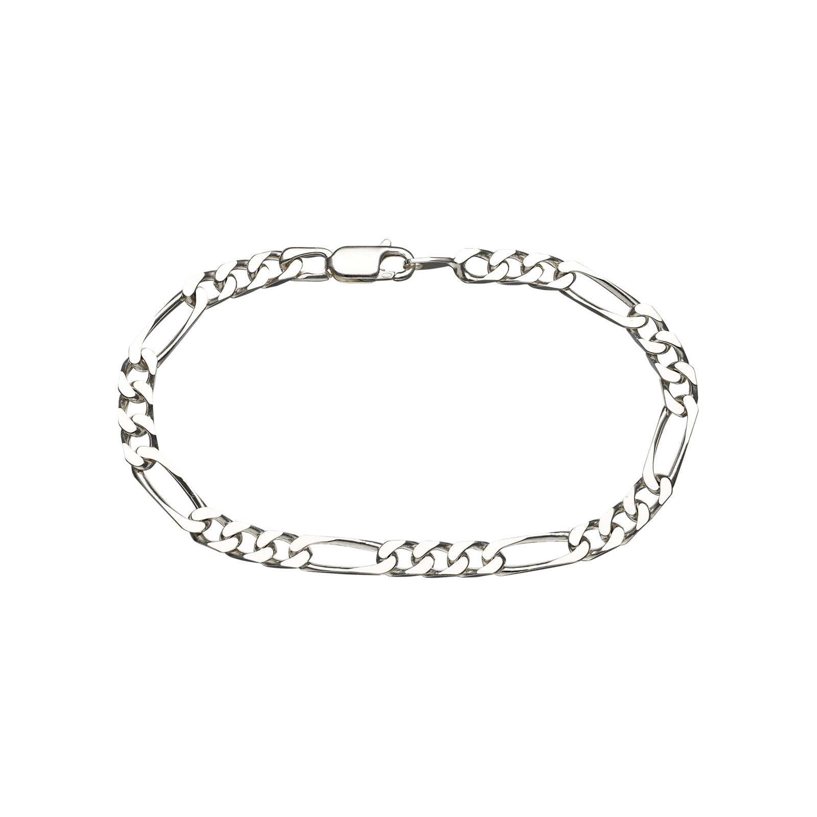 Bracelet Alterné 1 plus 3 21cm Argent
