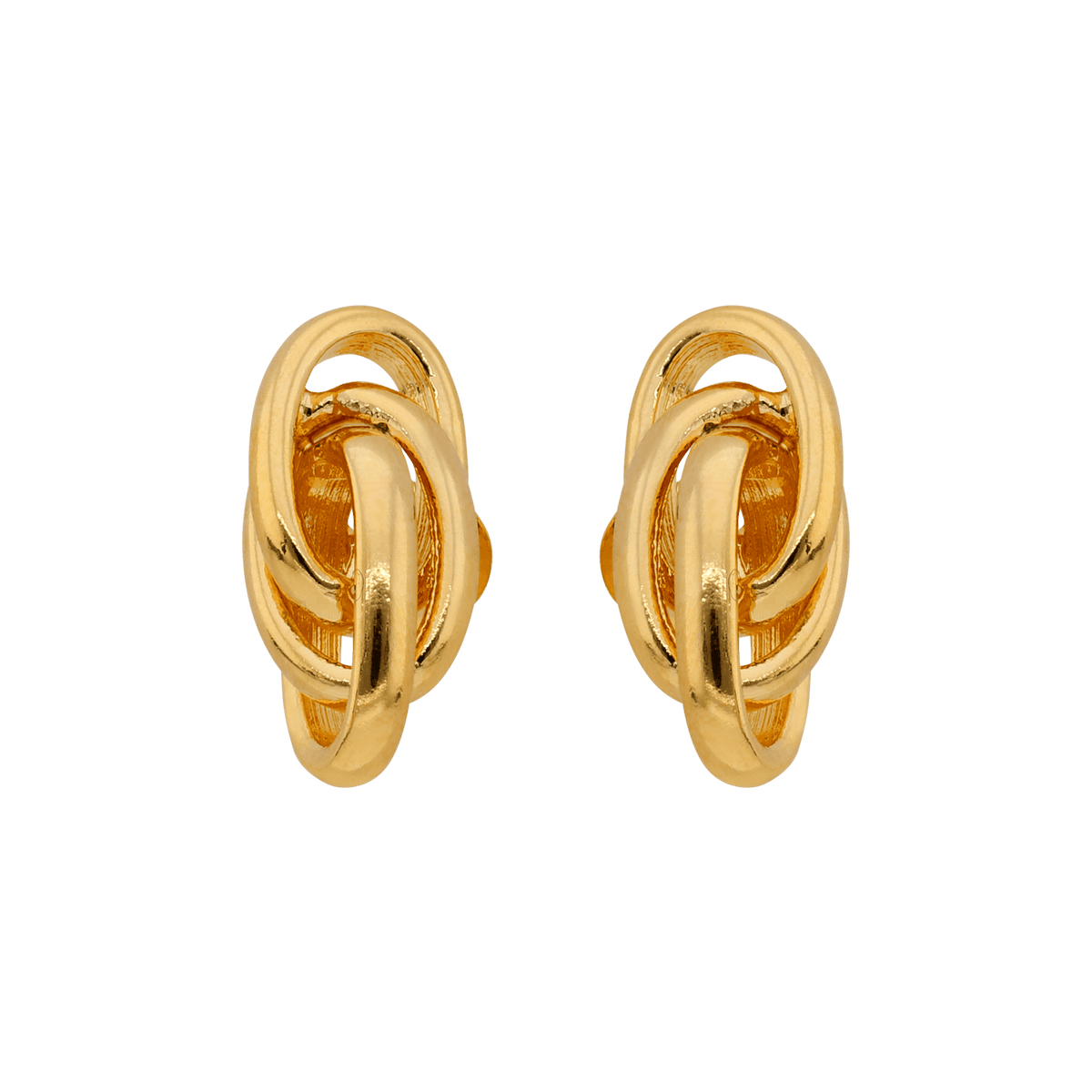 Boucles D'oreilles Plaqué Or Nœud Forçat Antillais 7*15mm