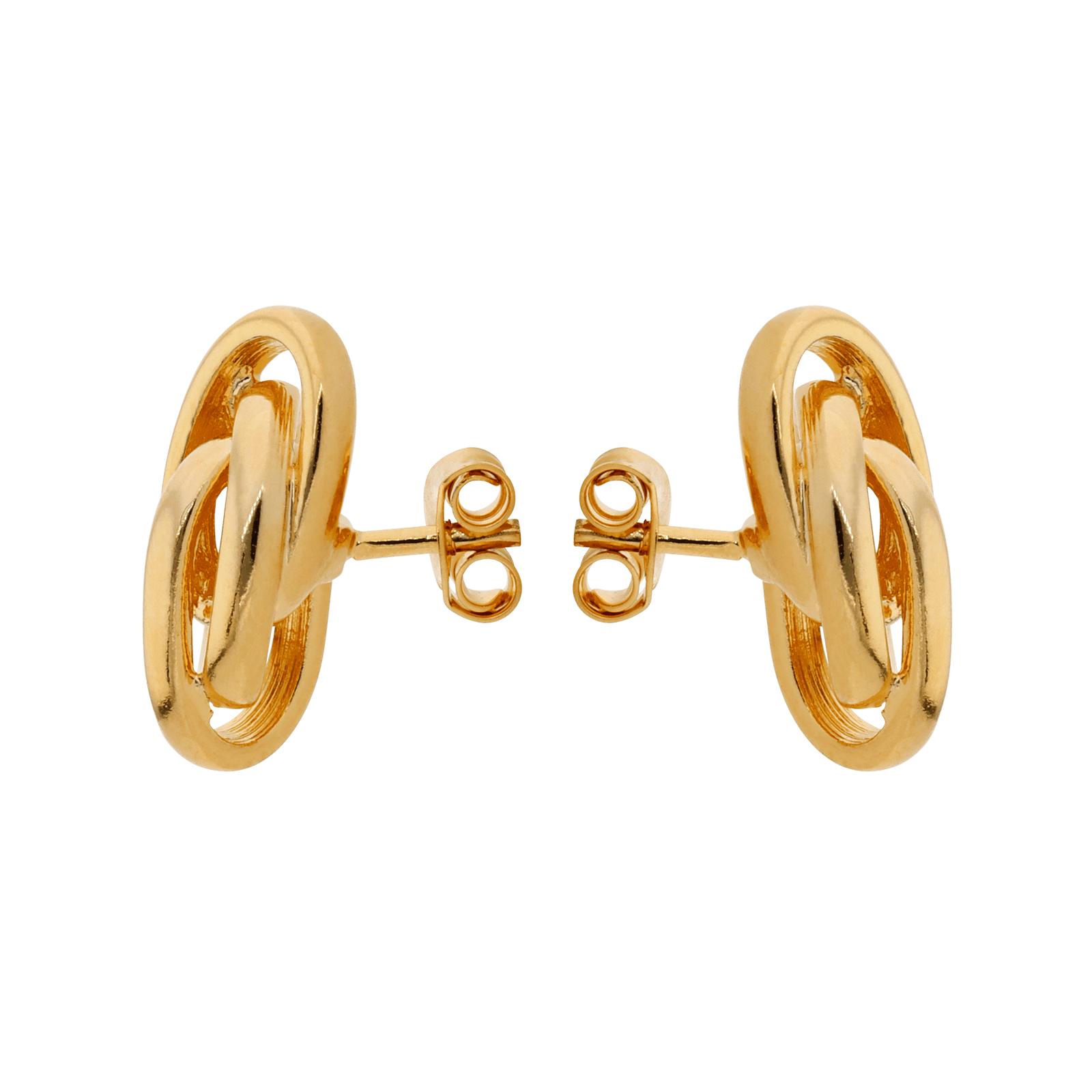 Boucles D'oreilles Plaqué Or Nœud Antillais 7*15mm