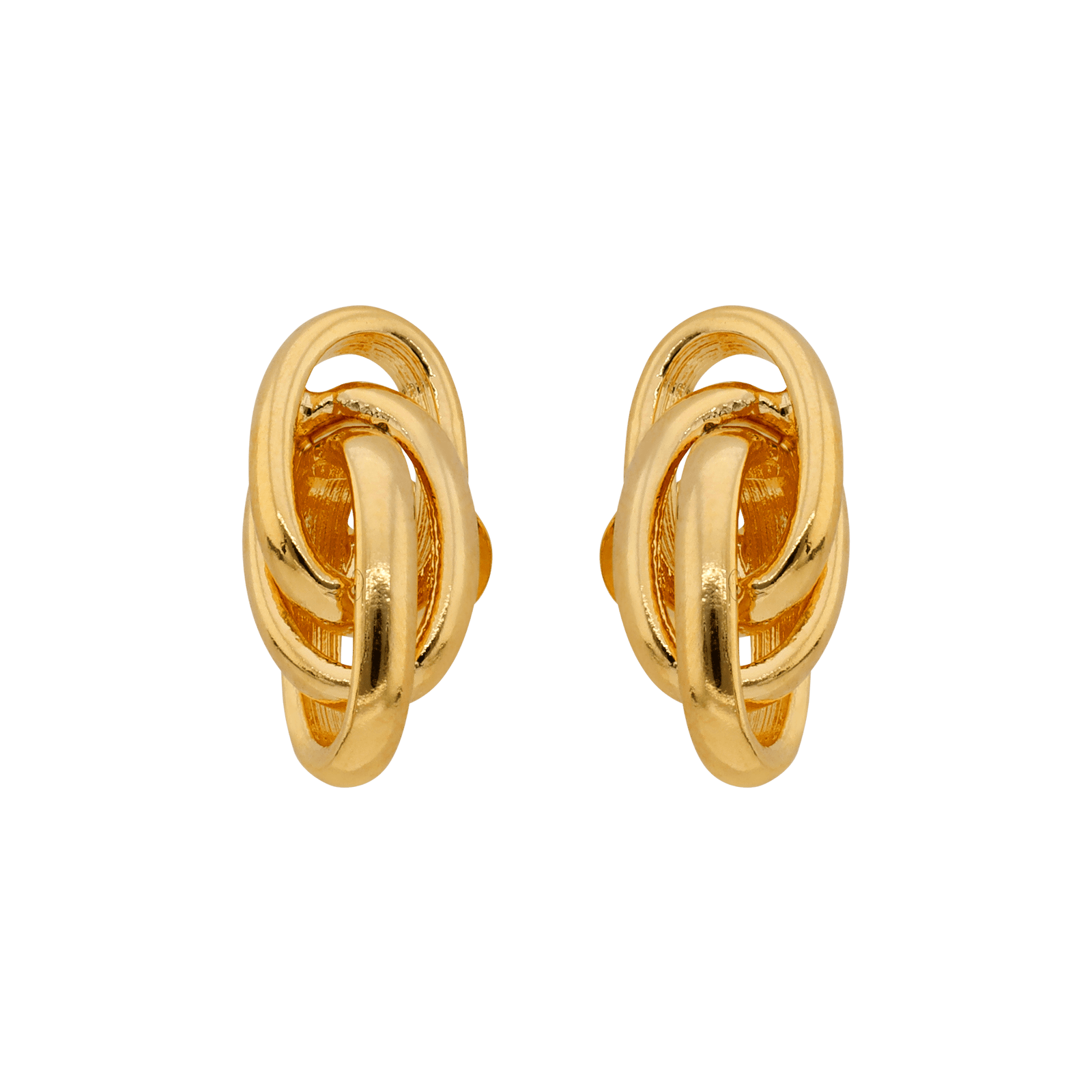 Boucles D'oreilles Nœud Antillais 6*10mm Plaqué Or