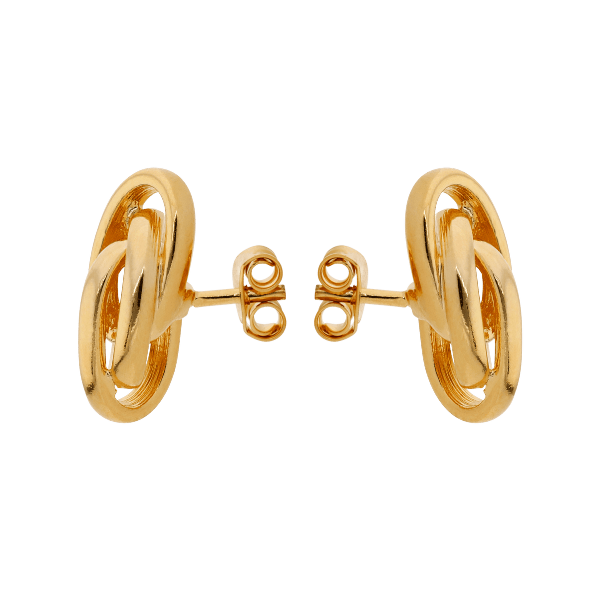 Boucles D'oreilles Plaqué Or Nœud Forçat Antillais 6*10mm