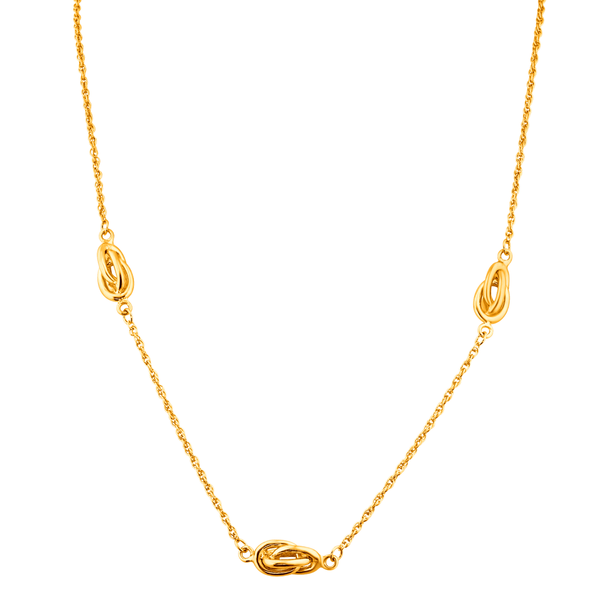 Collier Plaqué Or Nœuds Forçat Antillais 6mm 44cm