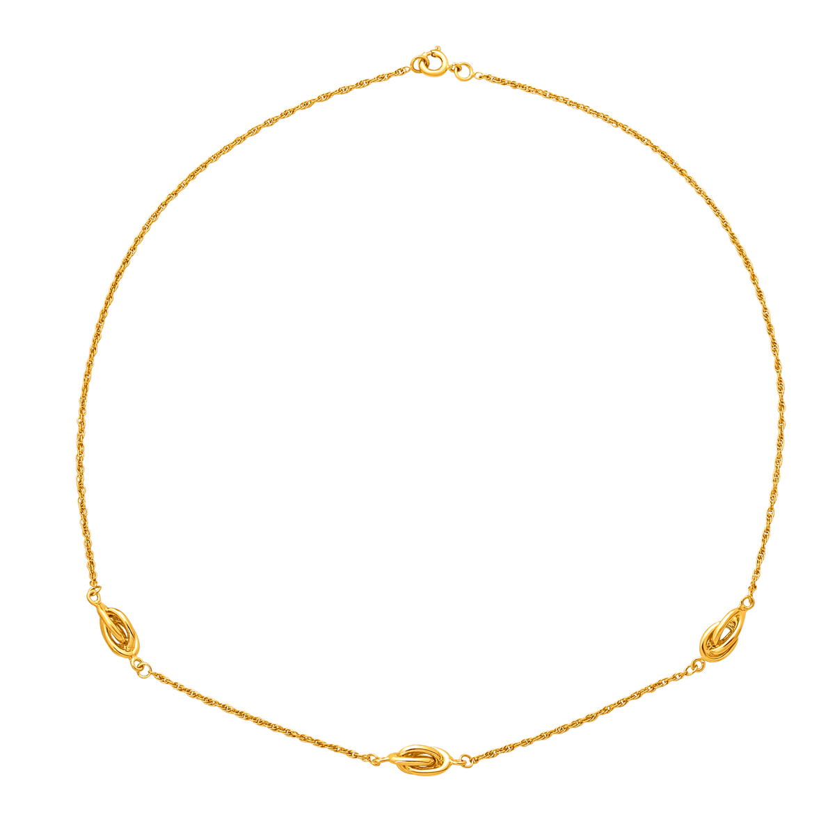 Collier Plaqué Or Nœuds Forçat Antillais 6mm 44cm