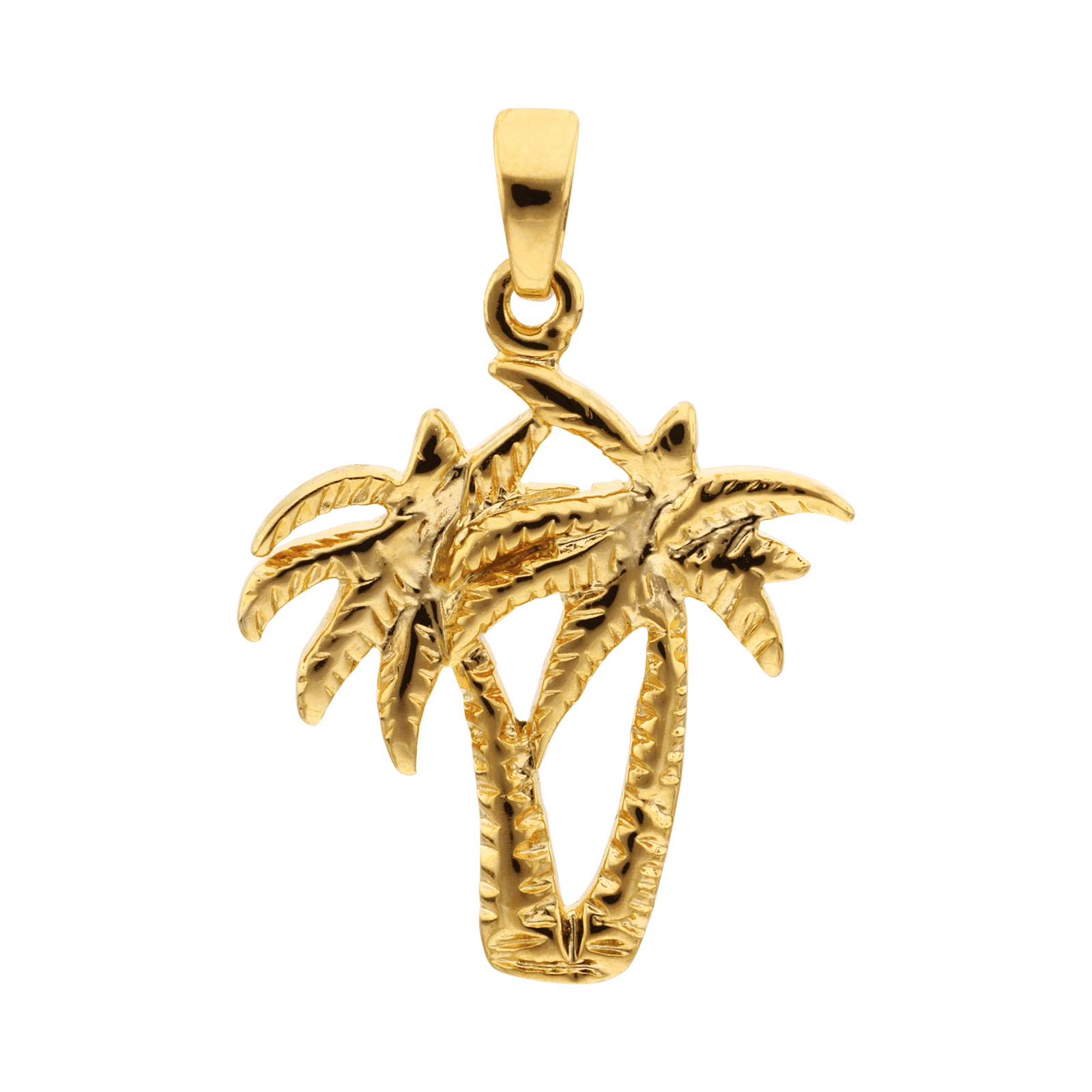 Pendentif Plaqué or 2 palmiers