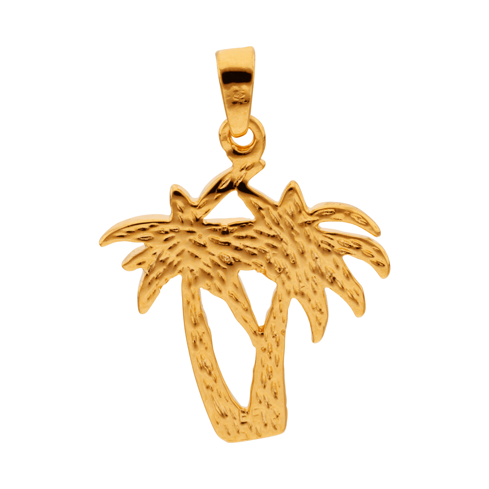 Pendentif Plaqué or 2 palmiers