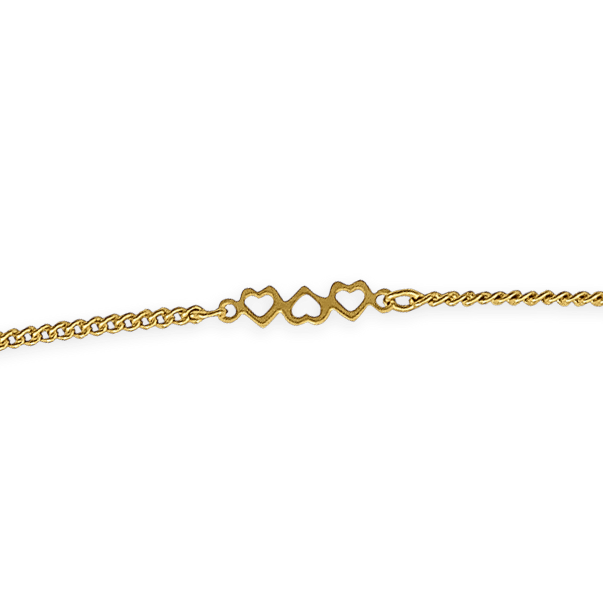 Chaîne Cheville Plaqué Or 23 à 25cm 1.2mm Etoiles