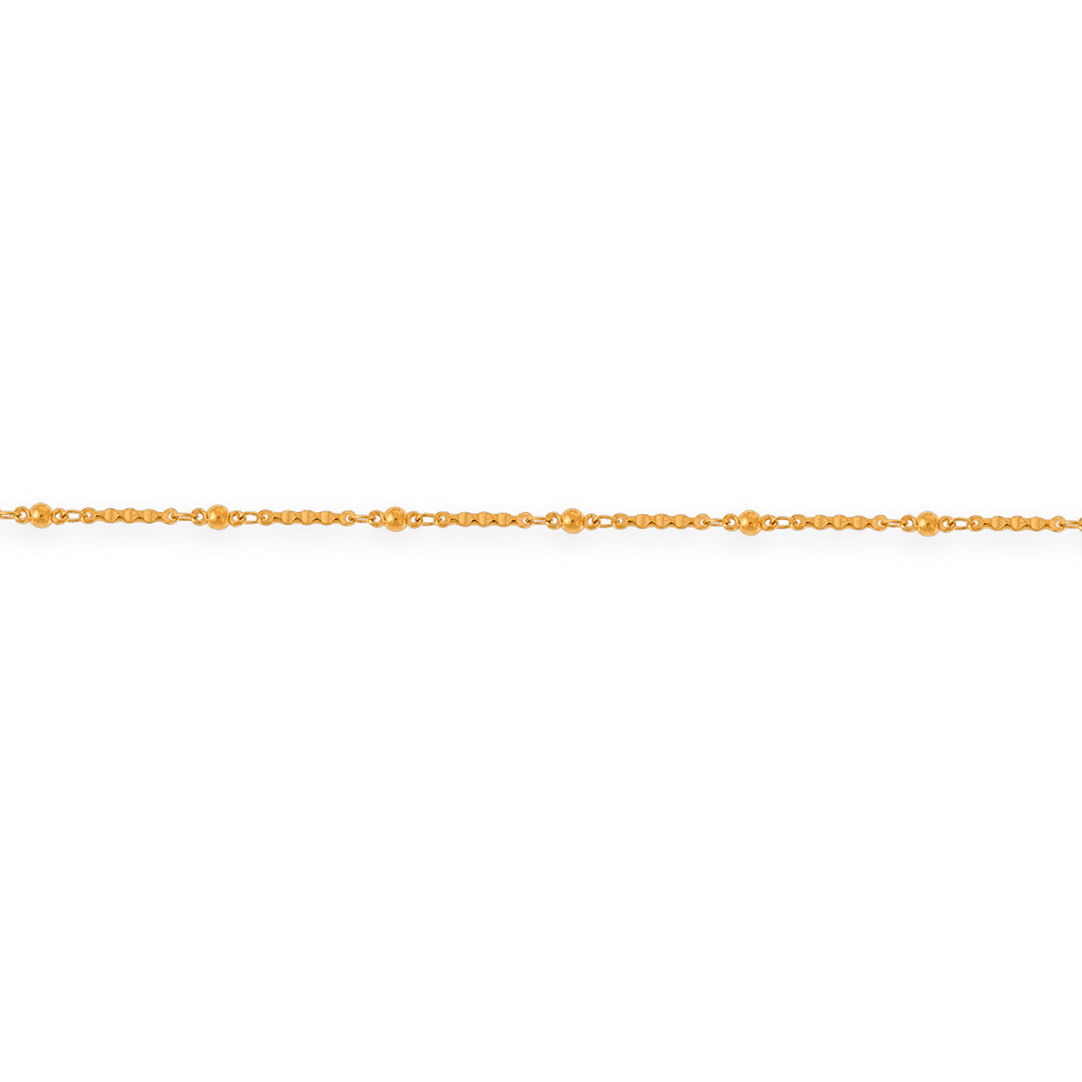 Chaîne Cheville Plaqué Or 2mm 23 à 25cm Boules