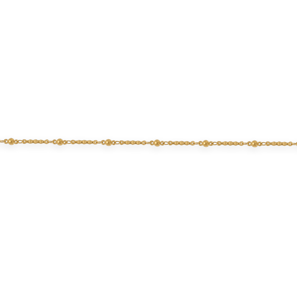 Chaîne Cheville Plaqué Or 2mm 23 à 25cm Boules