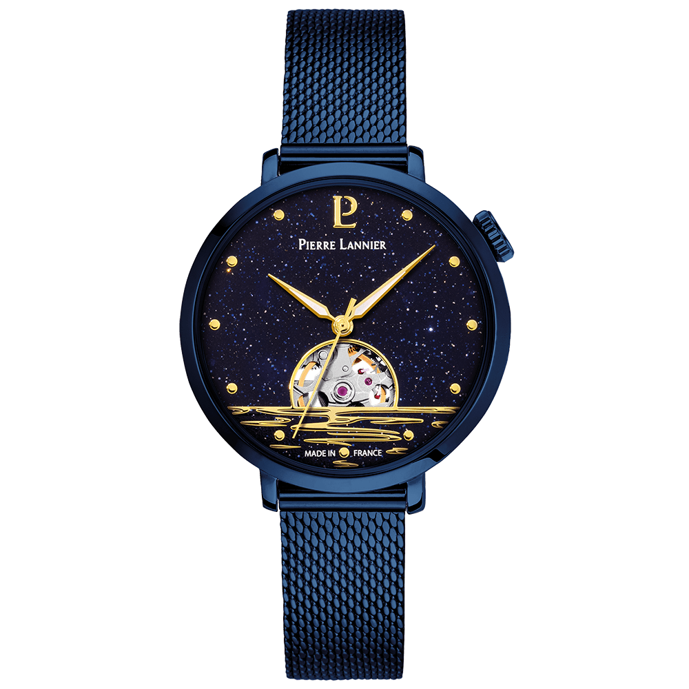 Montre Femme AUSTRALE Bleu Cadran Bleu Bracelet Acier milanais Bleu 14 MM