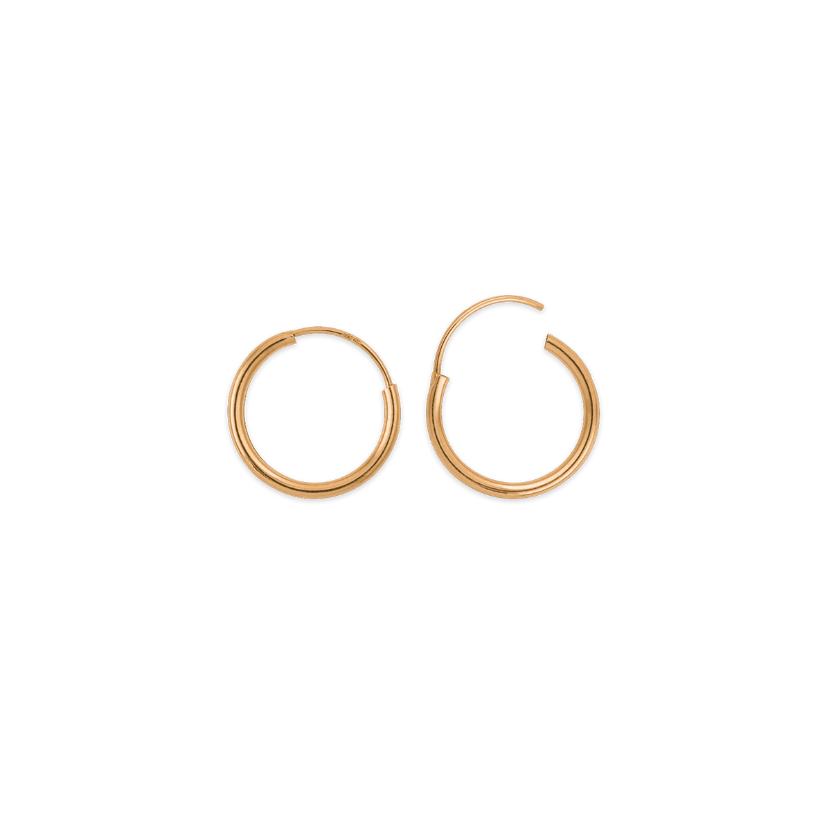 Créoles Or 750 15mm Tube 1.5mm
