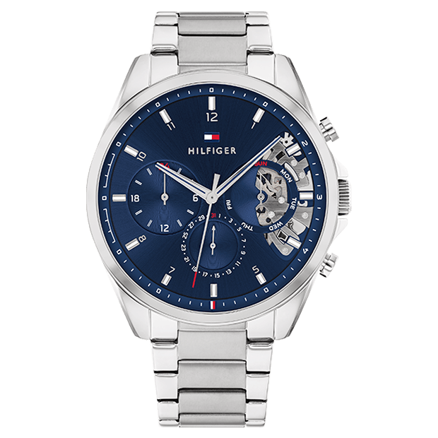 montre tommy hilfiger Quartz cadran bleu bracelet acier