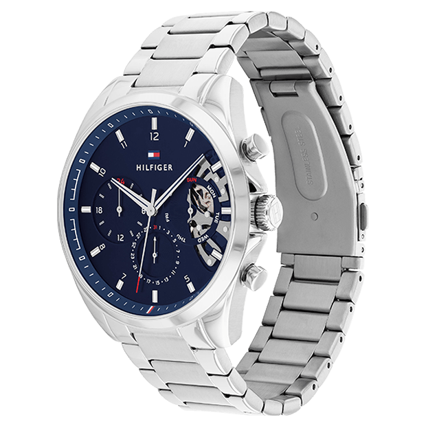 montre tommy hilfiger Quartz cadran bleu bracelet acier