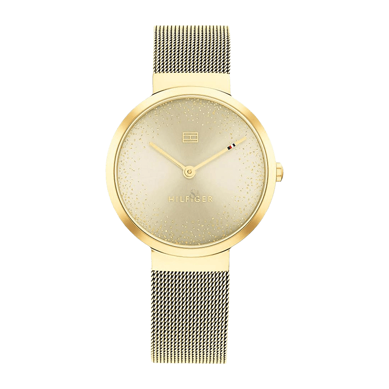 Montre Femme Tommy Hilfiger Libby Bracelet Acier Milanais Doré Cadran Doré – 1782487