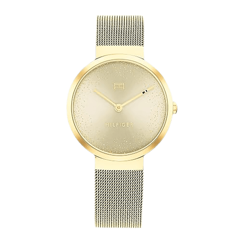 Montre Femme Tommy Hilfiger Libby Bracelet Acier Milanais Doré Cadran Doré – 1782487