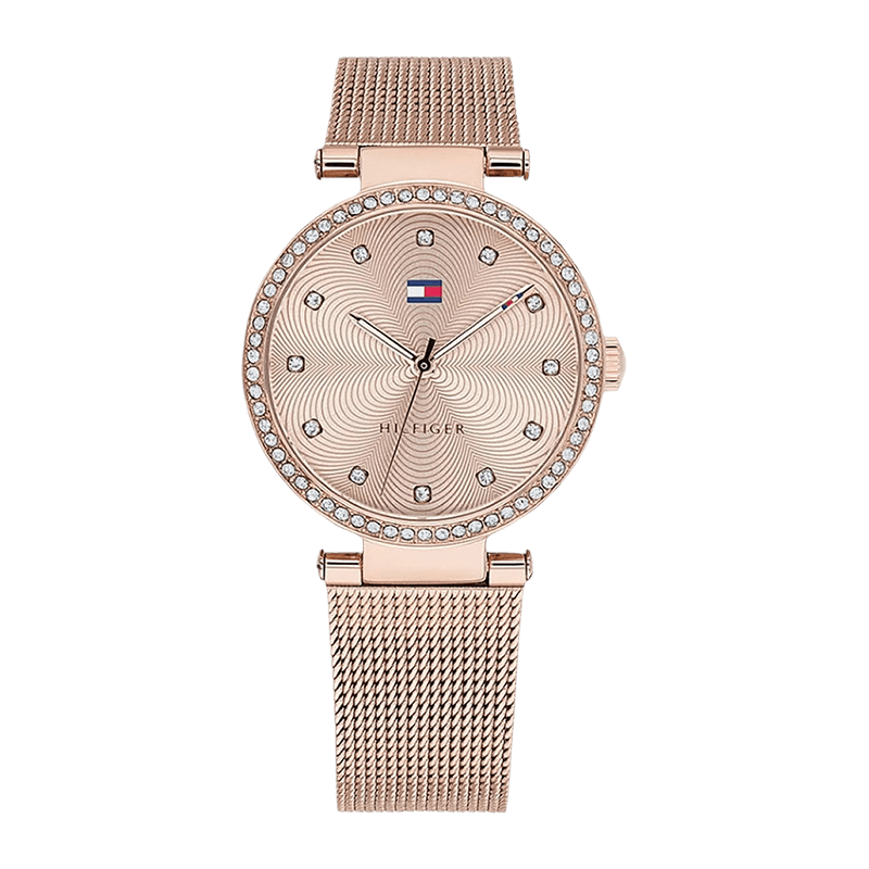 Montre Femme Tommy Hilfiger Lynn Bracelet Acier Milanais Doré Rose Cadran Doré Rose – 1782508