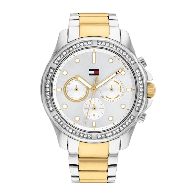 Montre Femme Tommy Hilfiger Brooklyn Bracelet Acier Bicolore Cadran Argenté – 1782615