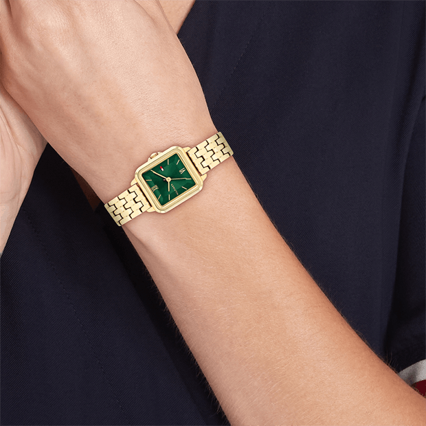 Mia Acier Doré Cadran vert 3 atmosphères