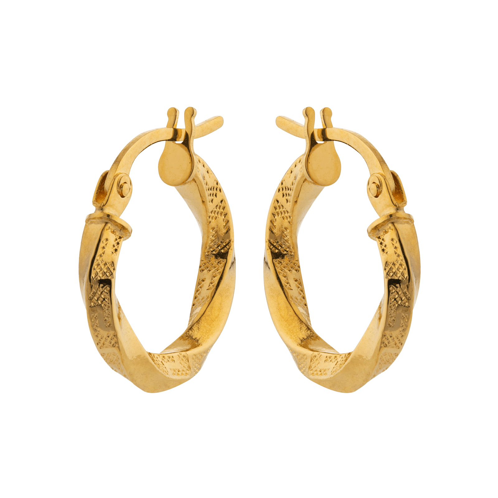 Des créoles au design élégant mêlant finition lisse et effet martelé pour un style chic et moderne au quotidien.