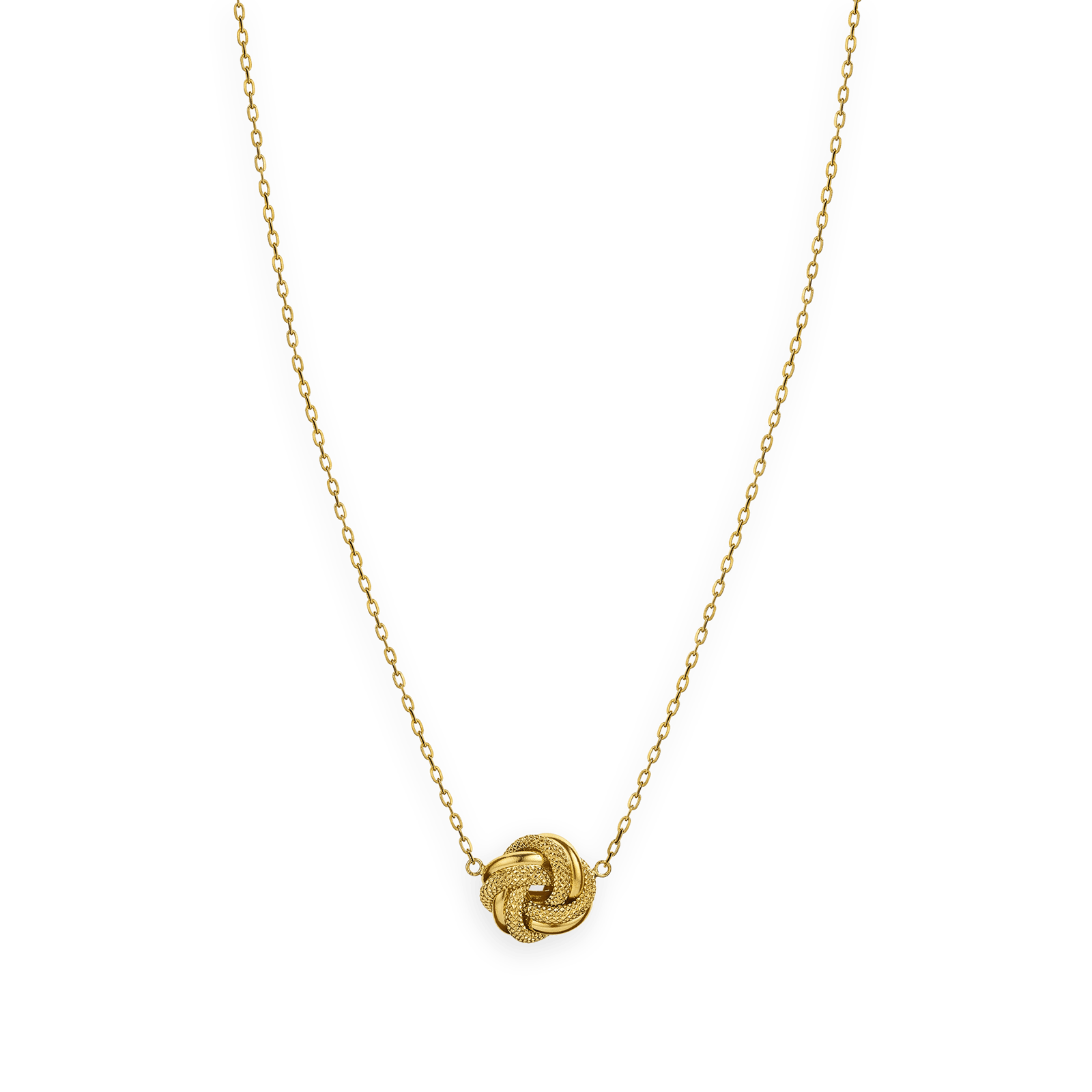 Collier or chaîne motif nœud