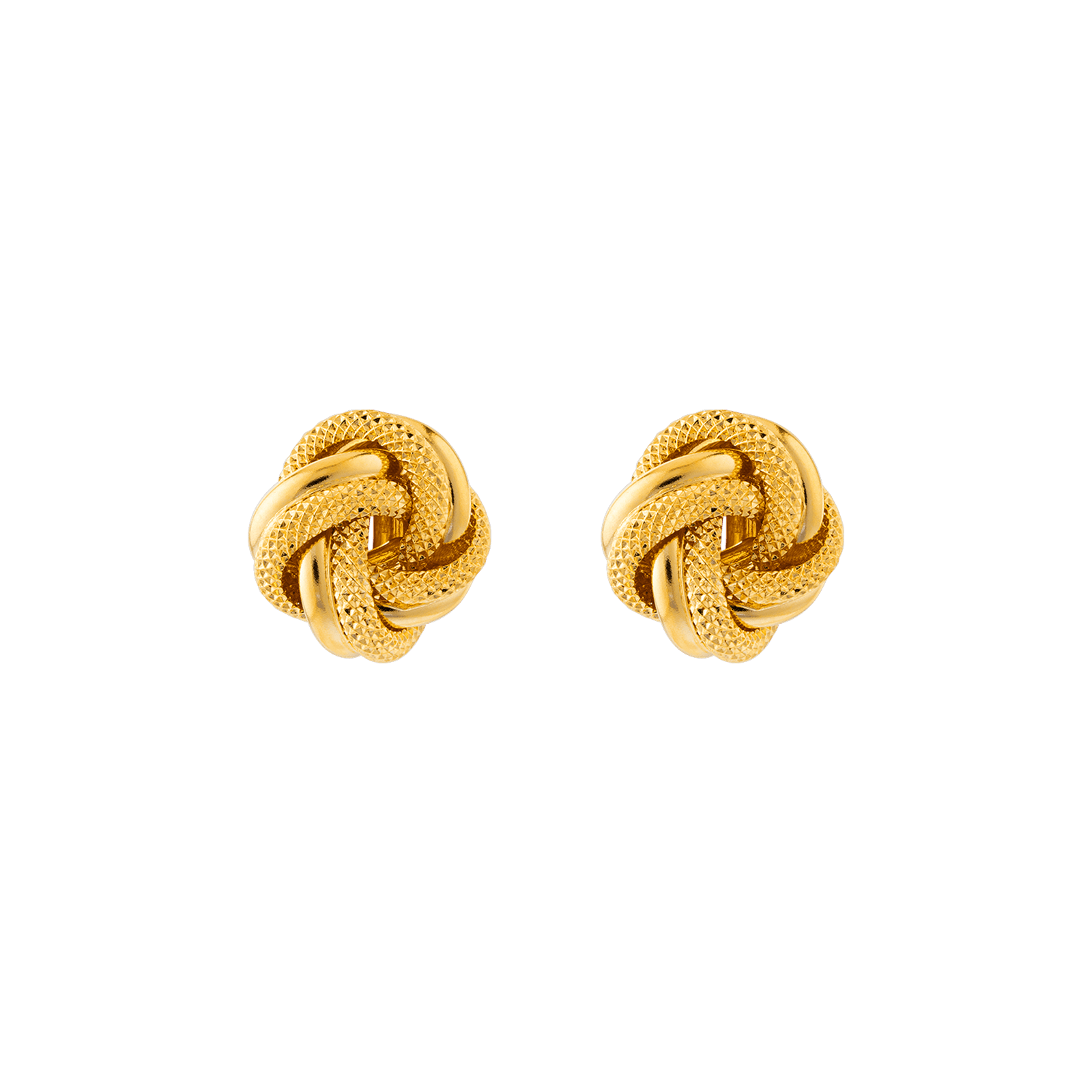 Boucles D'oreilles Or750 Motif Nœud 14mm