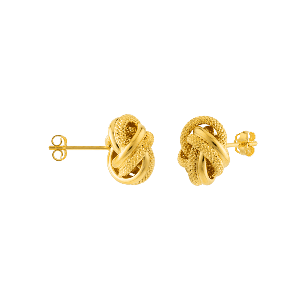 Boucles D'oreilles Or 750 Nœud 14mm