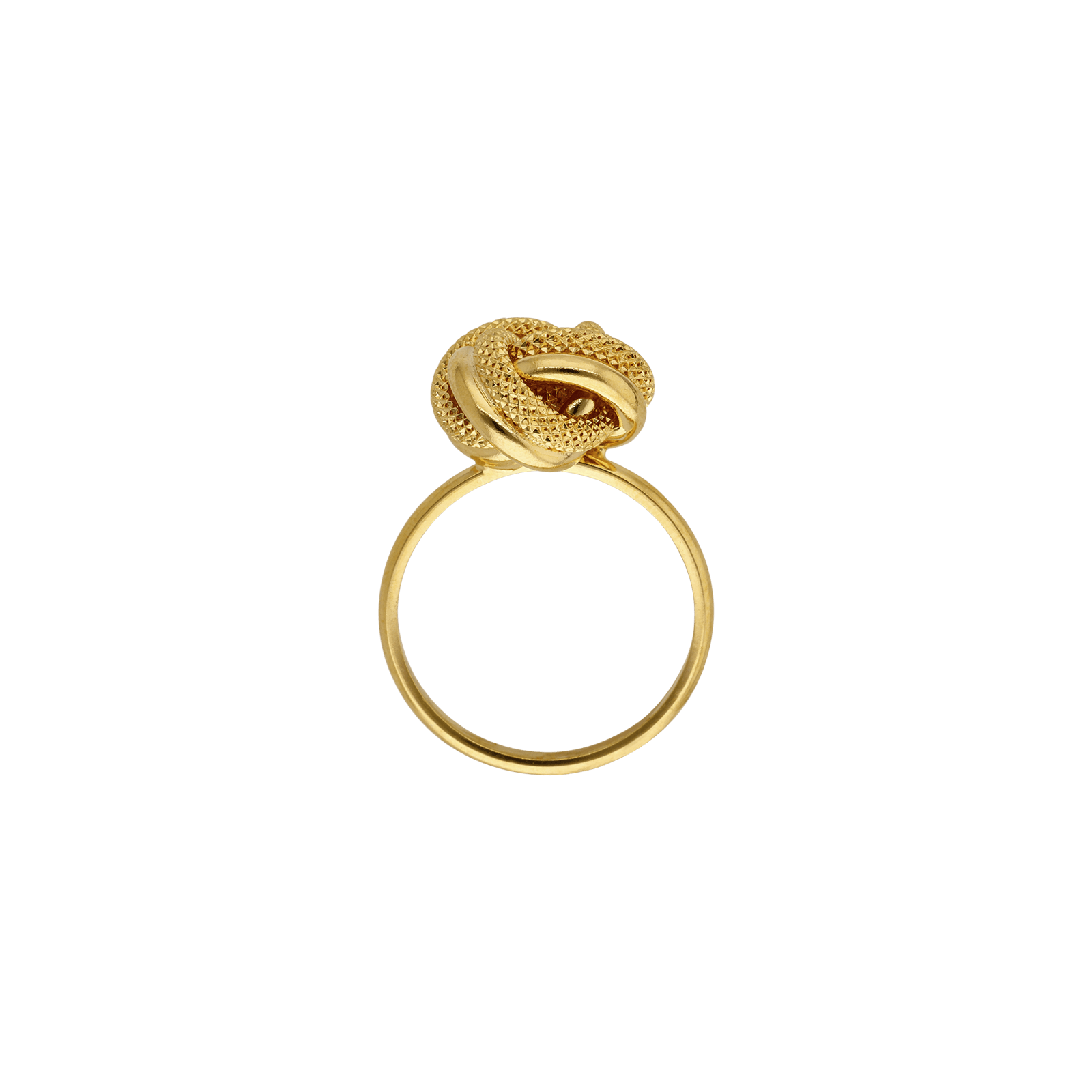 bague noeud lisse et godronné 13mm