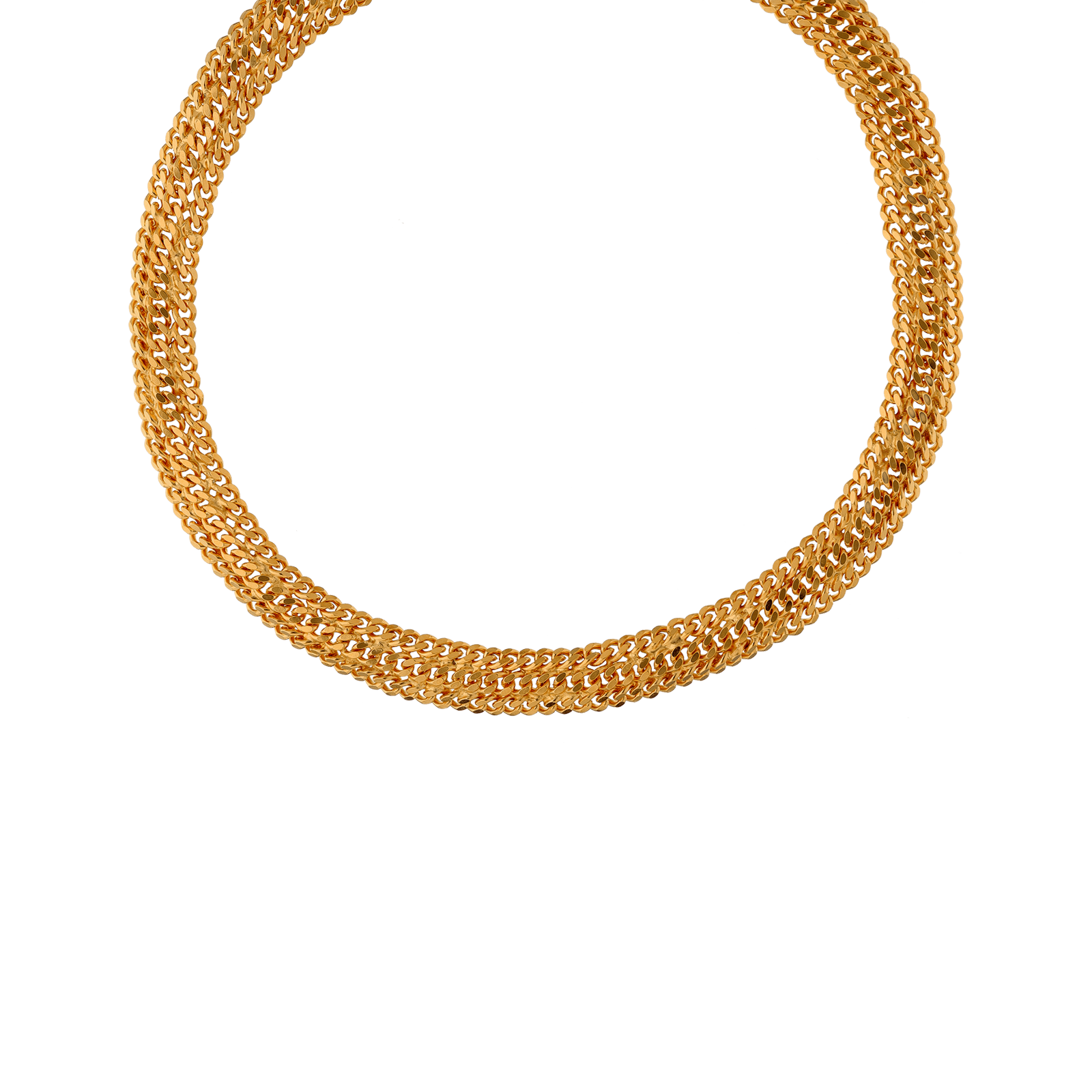 Collier Plaqué or maille américaine 14x45