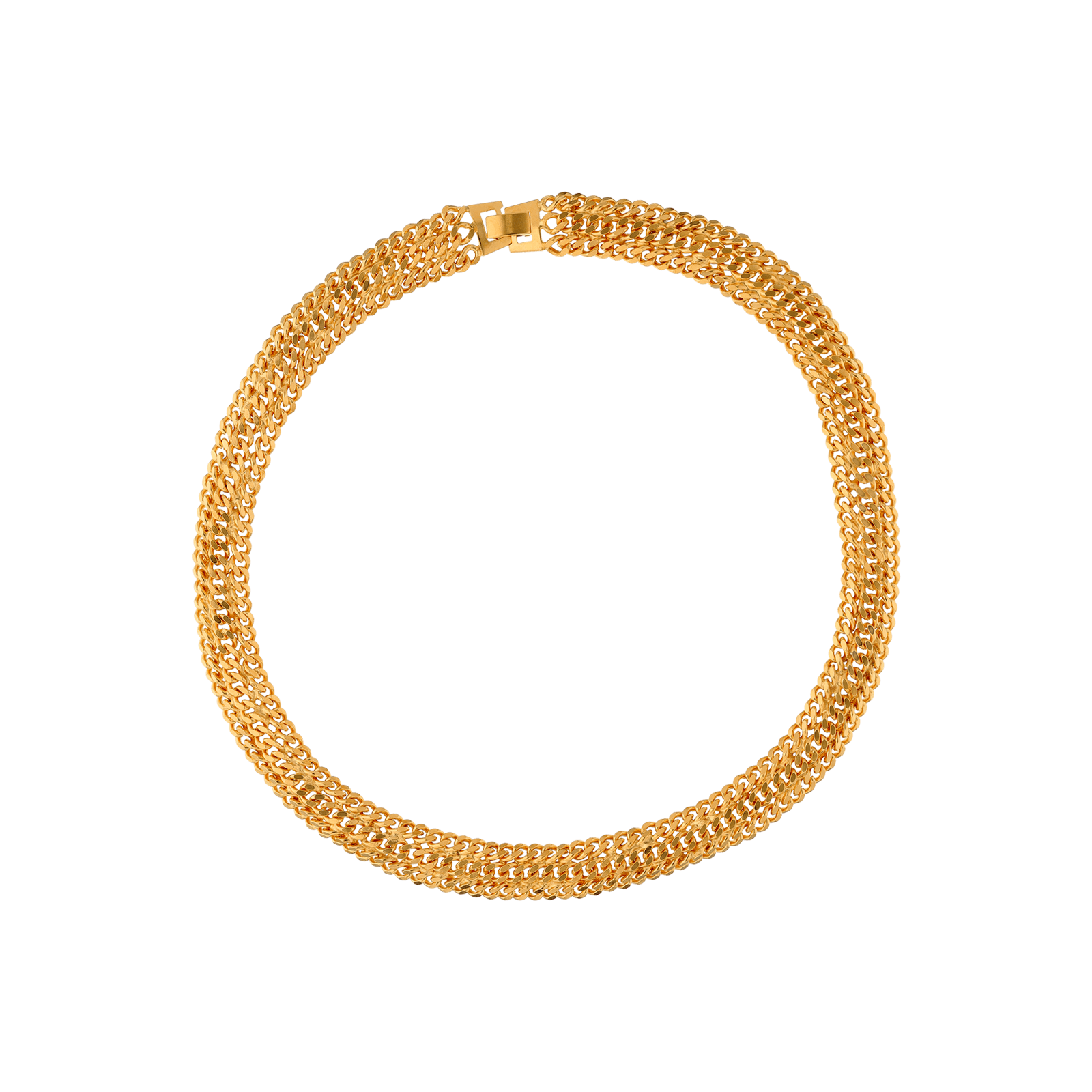 Collier Plaqué or maille américaine 14x45