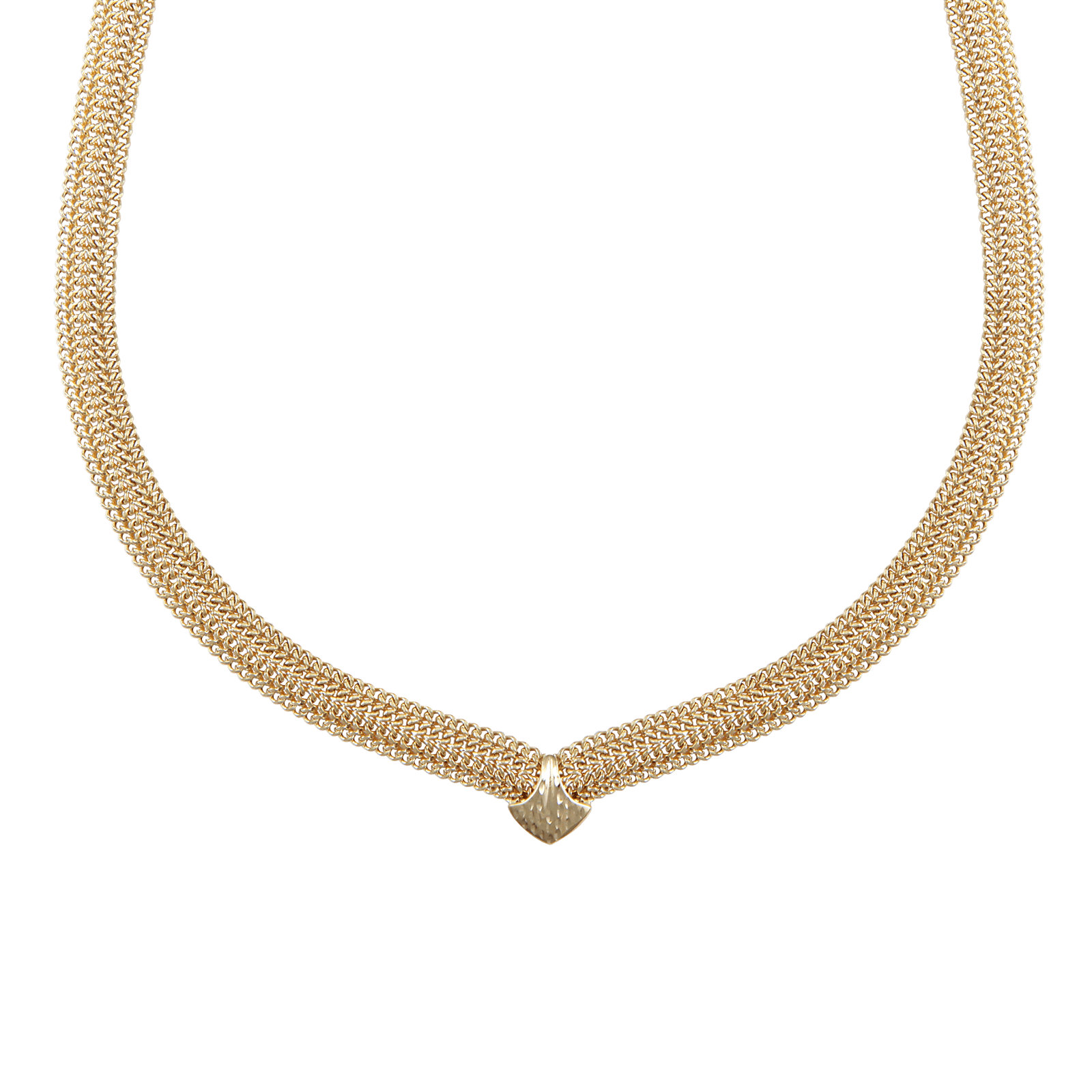 Collier plaqué Or Maille Américaine 12x45
