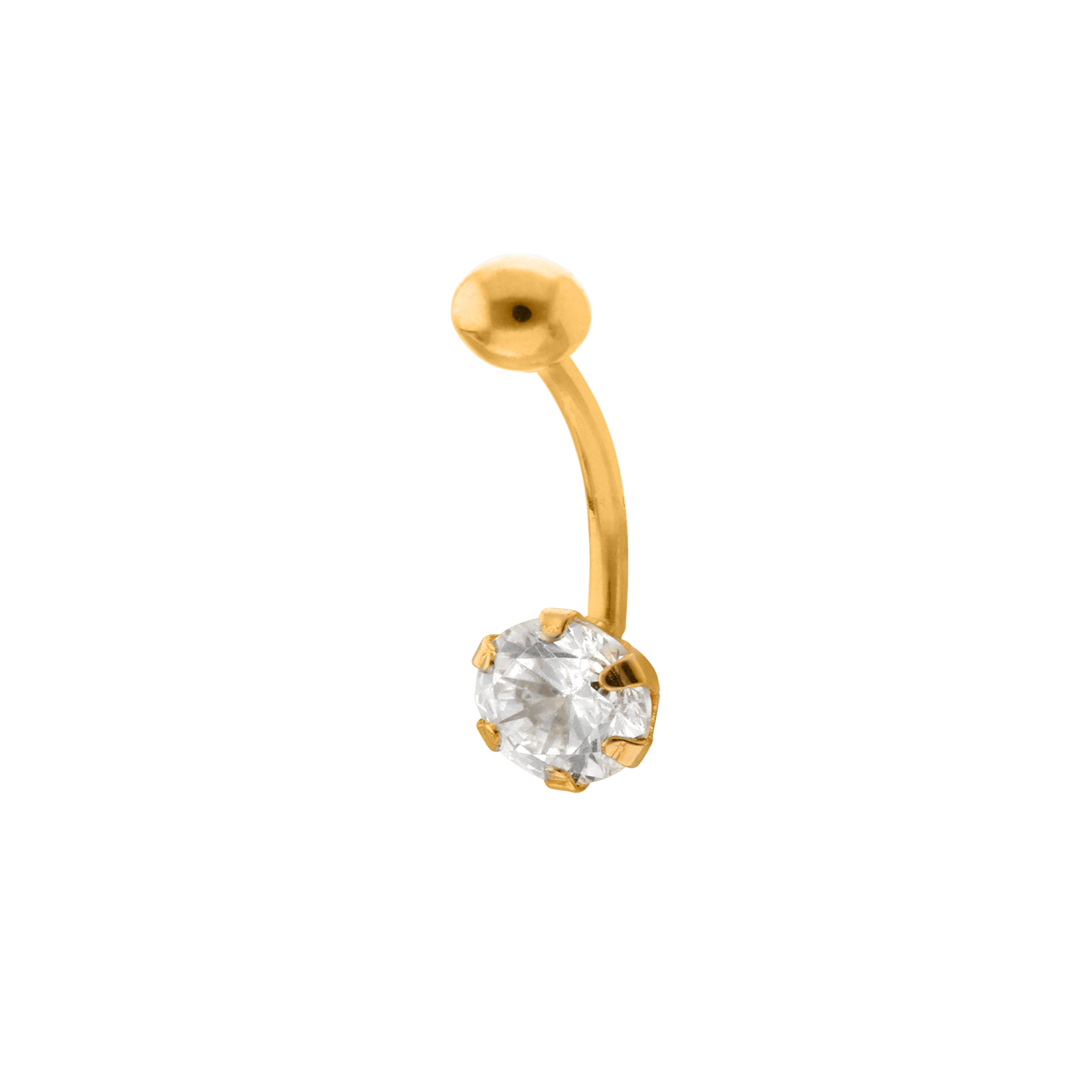 piercing nombril serti griffe Oxyde de Zirconium 6 millimètres