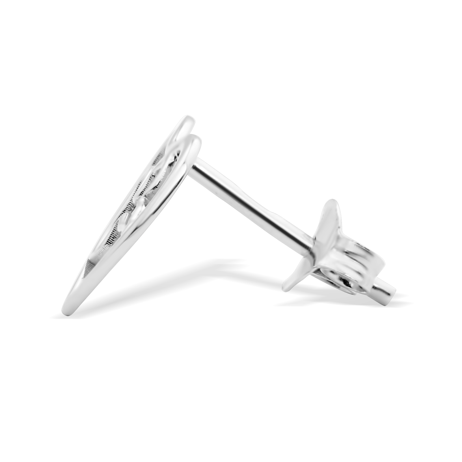Boucles D'oreilles Argent925 Coeur Carte Guadeloupe 10mm