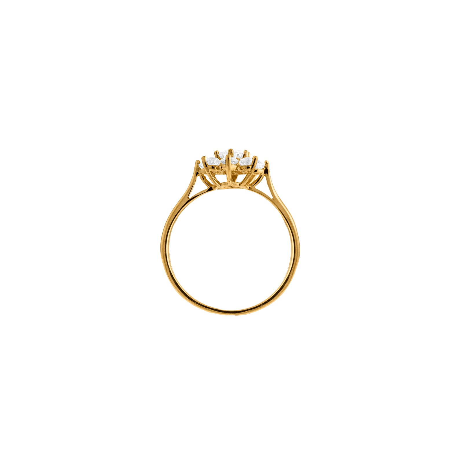 Bague Fleur Zirconium Or750