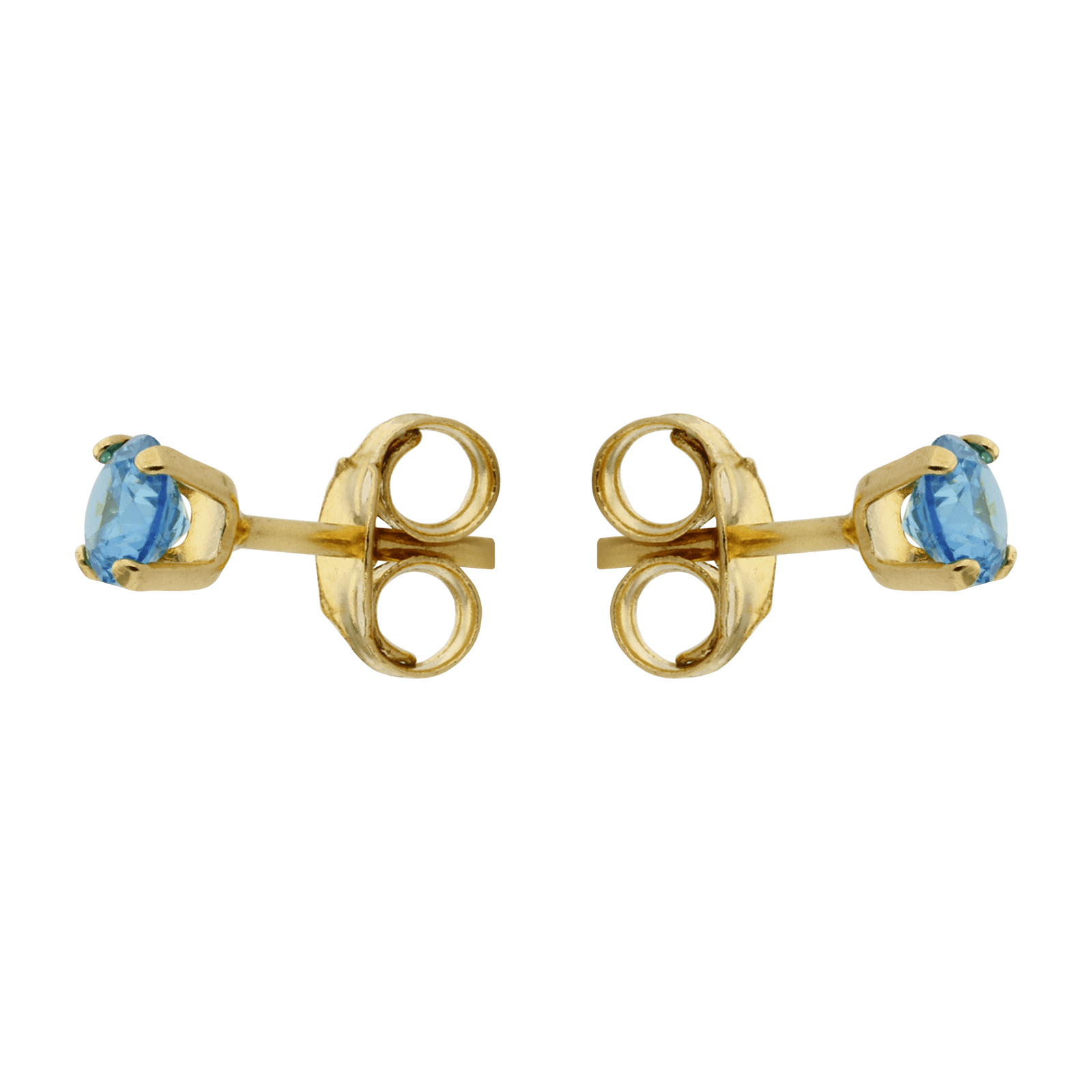 boucles d'oreilles 3 mm topaze couleur
