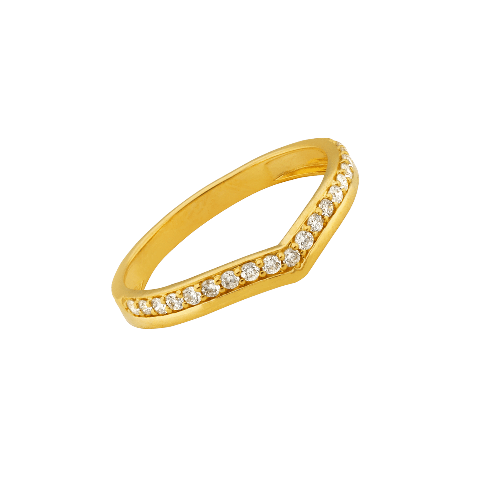 bague or jaune plus diamants 0,19 carat