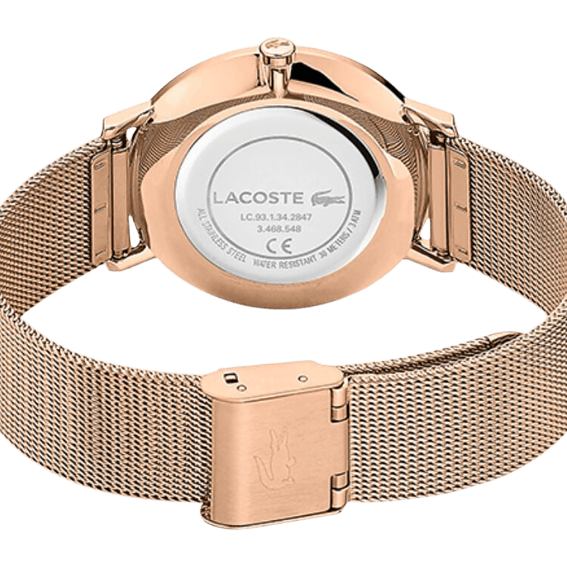 Montre Femme Lacoste Moon Bracelet Acier Milanais Doré Rose –2001080