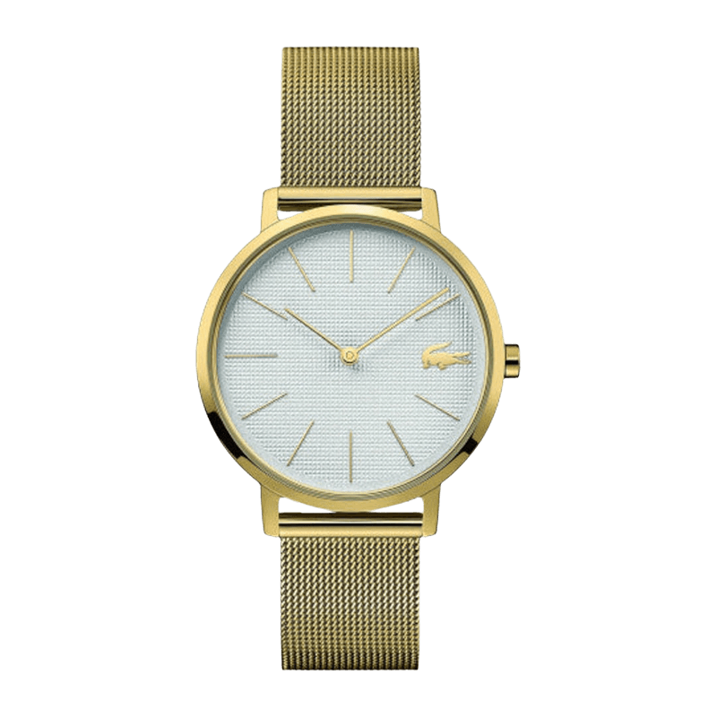 Montre Femme Lacoste Moon Bracelet Acier Milanais Doré Cadran Blanc – 2001107