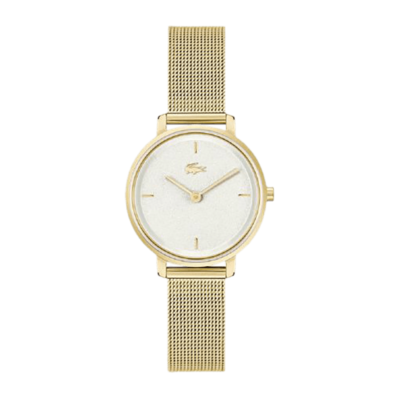 Montre Femme Lacoste Suzanne Bracelet Acier Milanais Doré Cadran Blanc – 2001322
