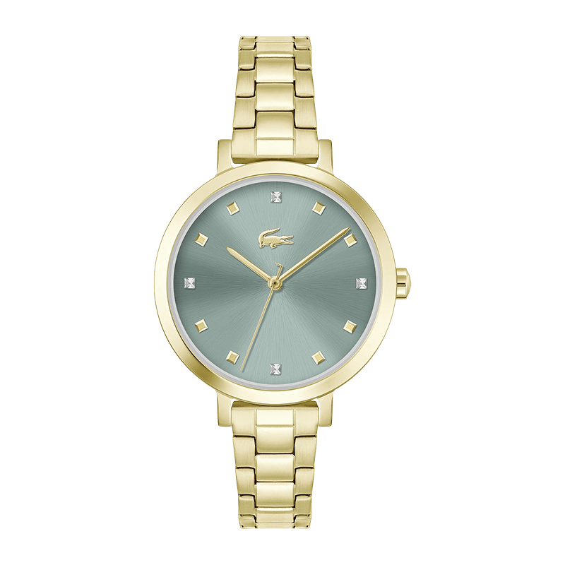 Montre Femme Lacoste Riga Bracelet Acier Doré Cadran Vert – 2001368