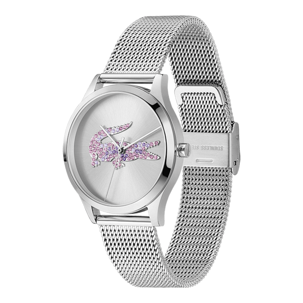 Montre femme lacoste crocodelle acier argenté - 2001469
