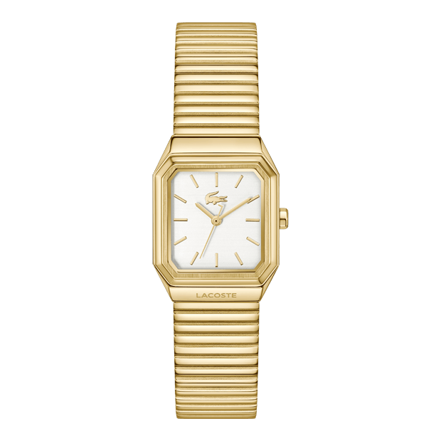 MONTRE DAME rene acier doré cadran Argent
