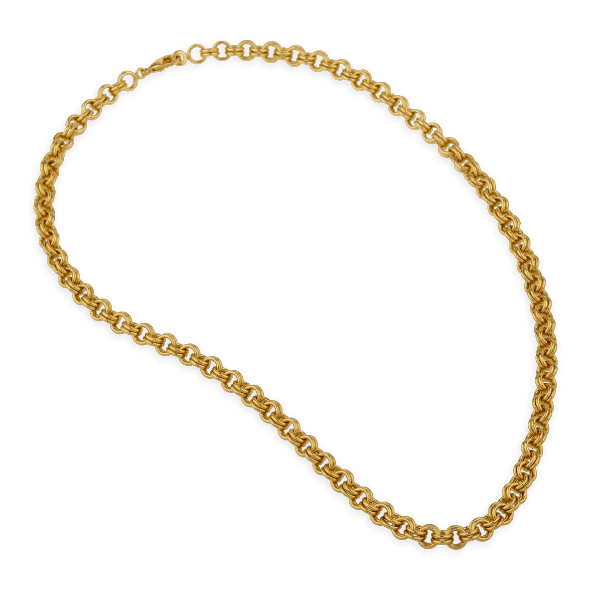 Collier Plaqué Or Maille Jaseron 6mm 45cm