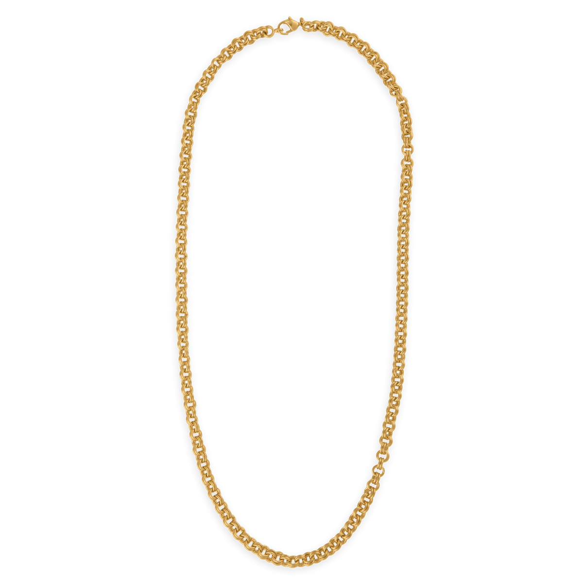 Collier Plaqué Or Maille Jaseron 6mm 60cm