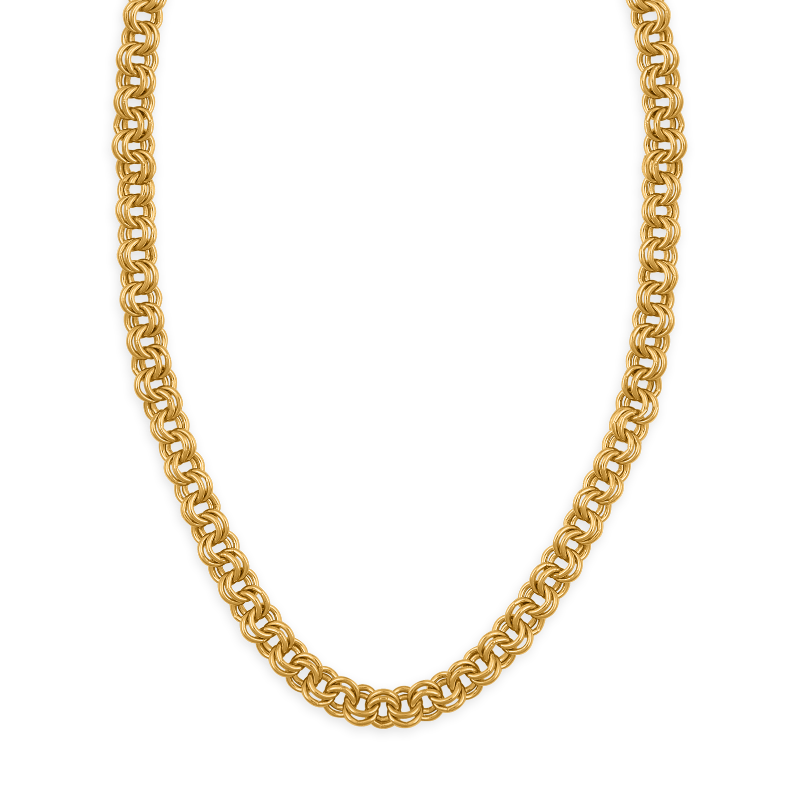 Collier plaqué or maille jaseron