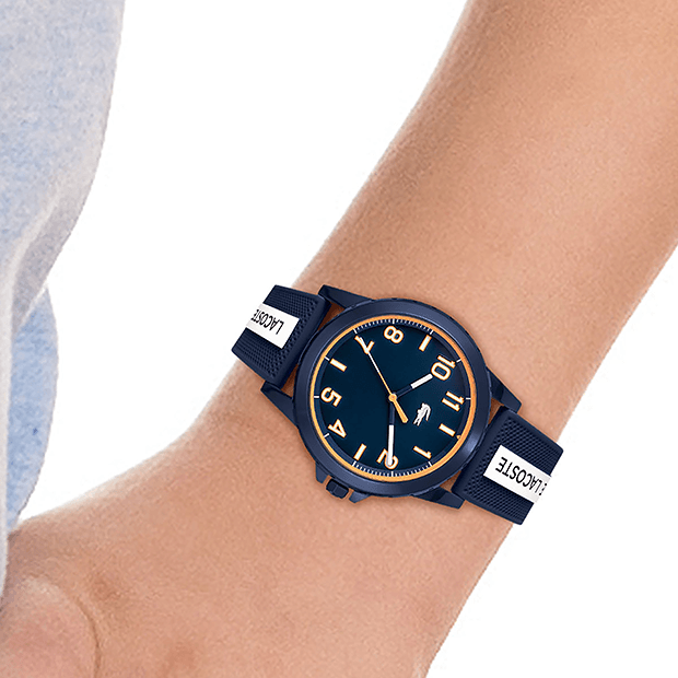 MONTRE ENFANT Lacoste Quartz cadran bleu bracelet silicone bleu