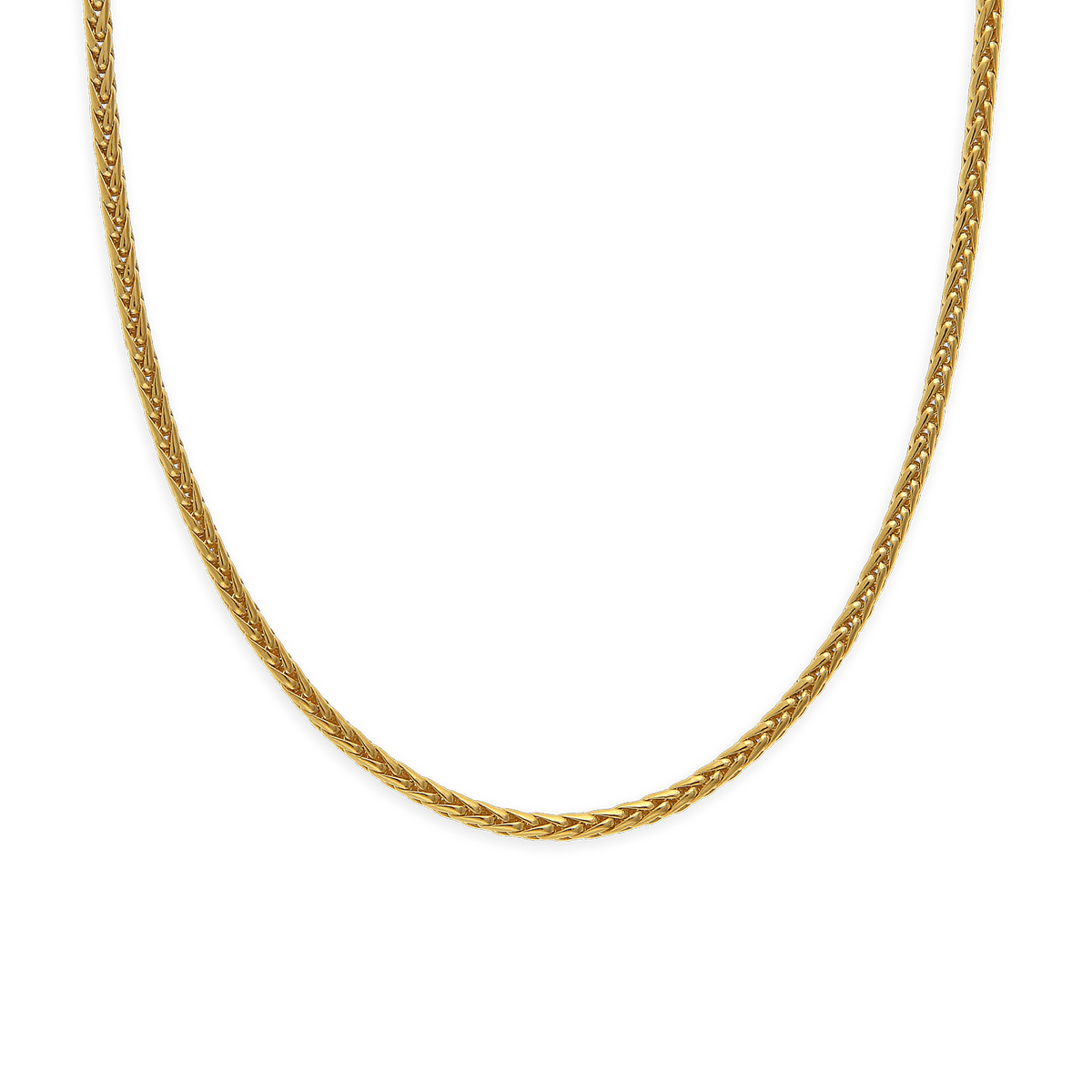 Collier Plaqué Or Maille Palmier 3mm 45cm